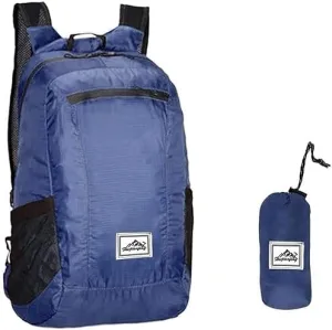 20L Ultra Lightweight Foldable Backpack Small Hiking Rucksack Ultralight Water Resistant Travel Packable Daypack for Men Women for Outdoor Sport Travelling Walking Hiking Camping Biking (Navy blue B)