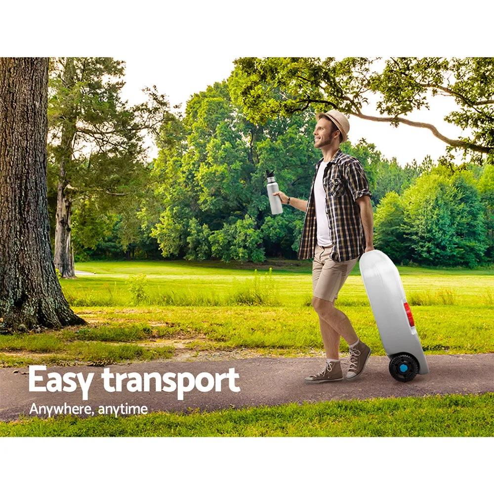 40L Durable Portable Wheel Water Tank with Flexible Pipe - Weisshorn