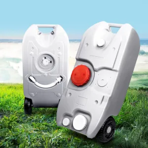 40L Durable Portable Wheel Water Tank with Flexible Pipe - Weisshorn
