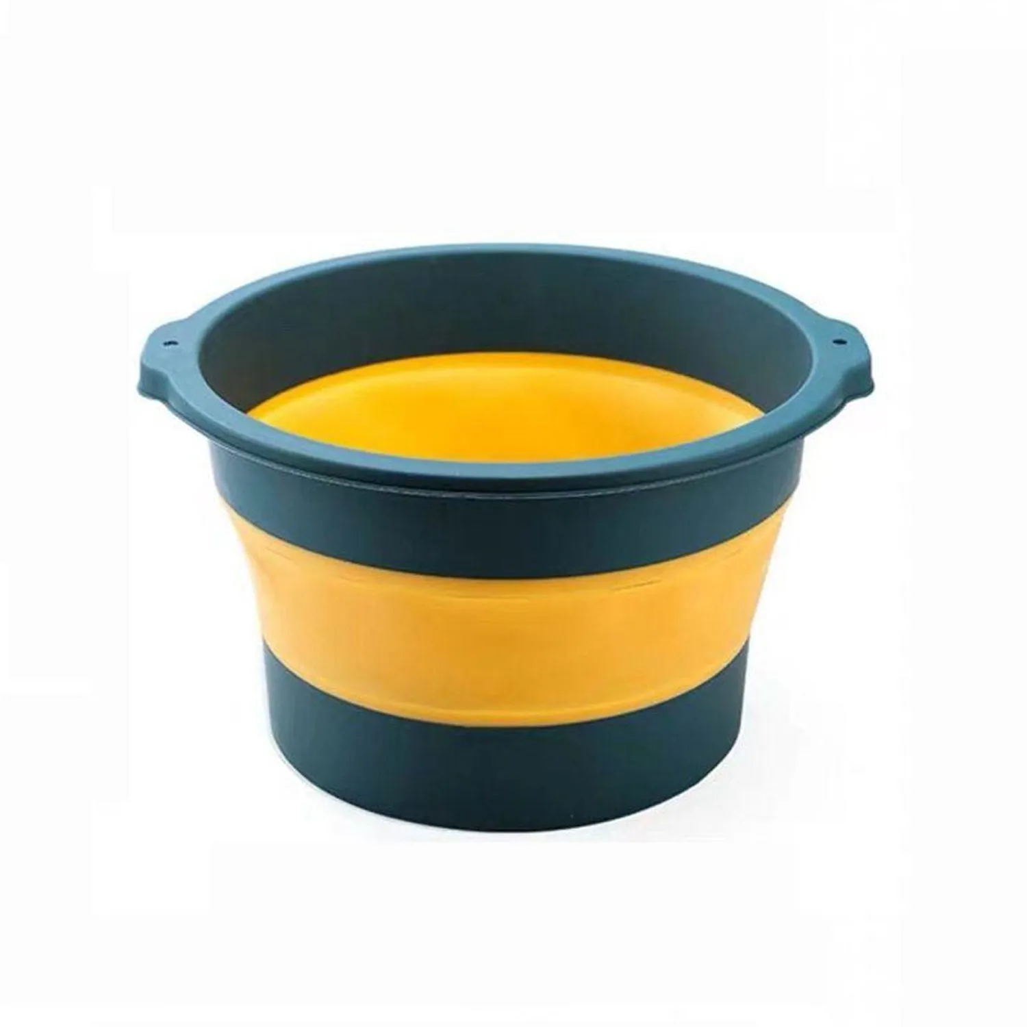 6116 Multi-Purpose Portable Collapsible Plastic, Silicone Round Folding Tub, Water Container Folding Foot Spa Basin Tub, with Hanging Hole