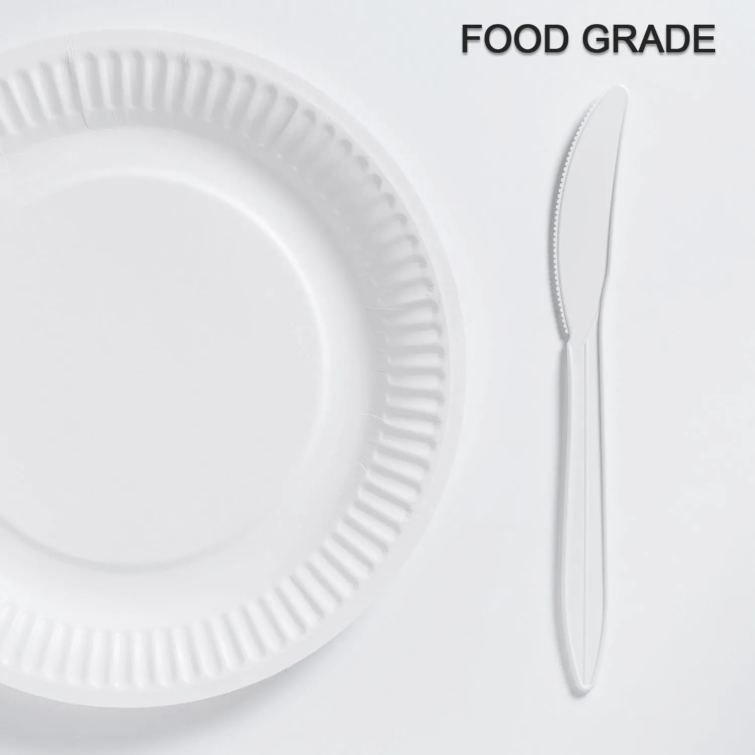 6468 Plastic Knives, Re-useable, Hand Washable Long Perfect for Birthday Parties, Camping, Catering (pack of 3)