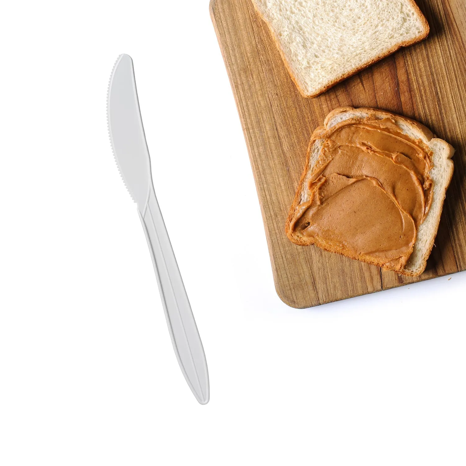 6468 Plastic Knives, Re-useable, Hand Washable Long Perfect for Birthday Parties, Camping, Catering (pack of 3)