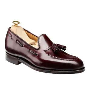 6CM/2.36 Inches CMR CHAMARIPA Men's Burgundy Cordovan Tassel Loafers