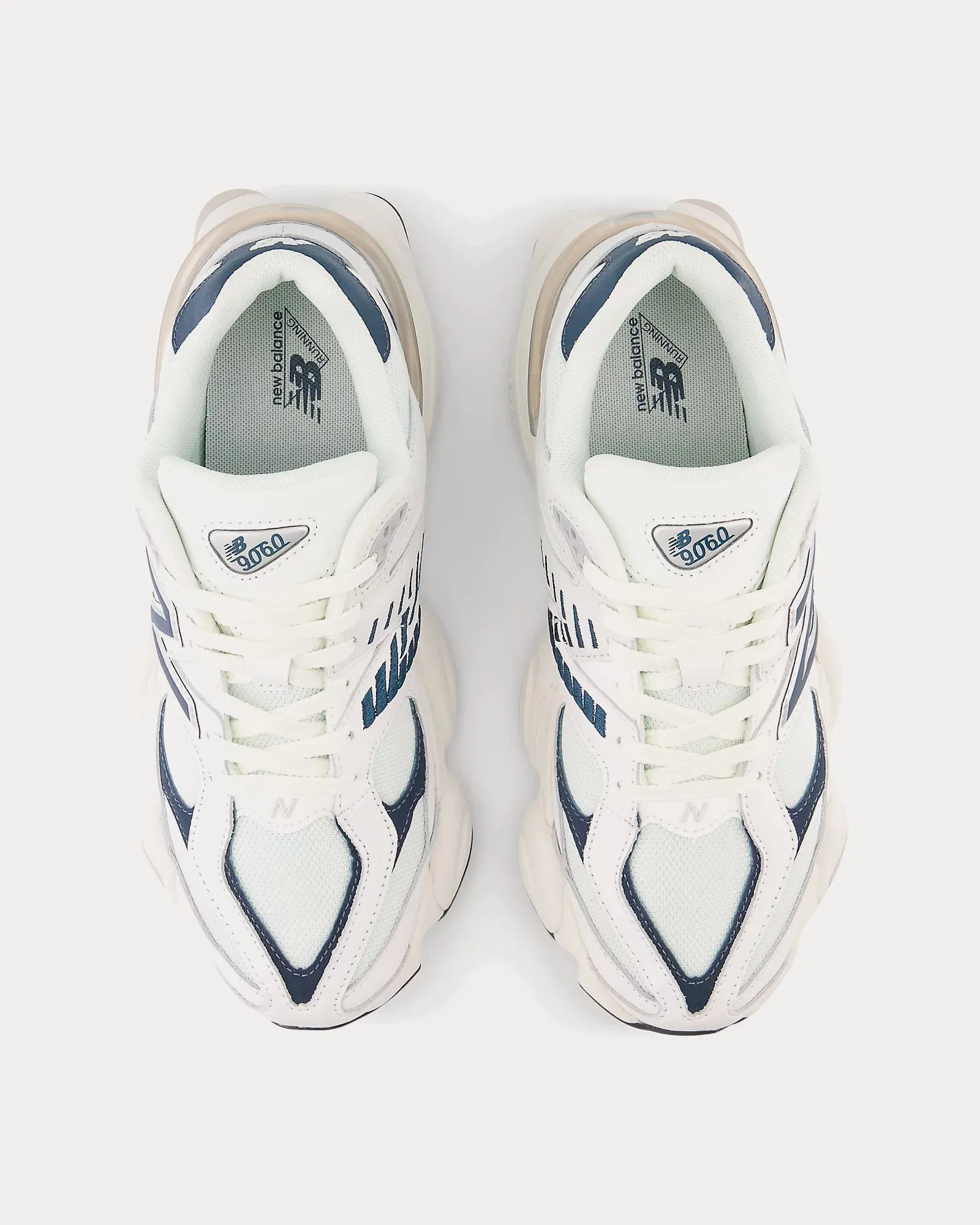 9060  White / NB Navy / Sea Salt Low Top Sneakers