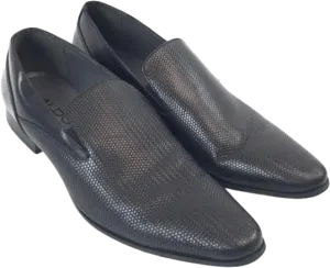 90’s Aldo Black Leather Woven Loafers Men's 11 by Aldo