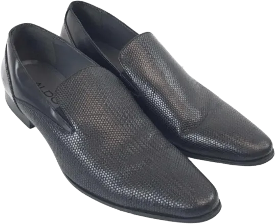 90’s Aldo Black Leather Woven Loafers Men's 11 by Aldo