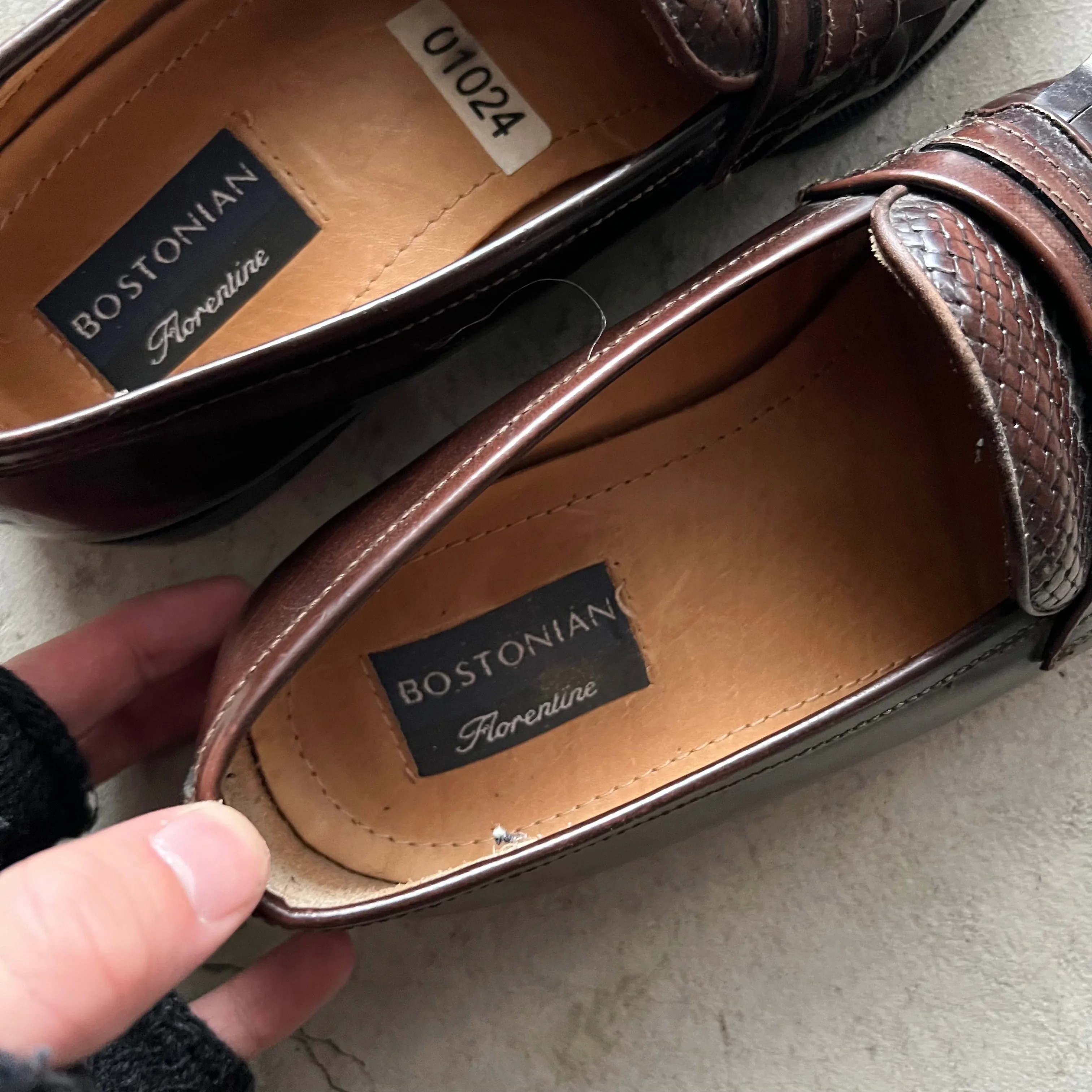 90s Brown Leather Tassel Loafers- M's 7, W's 8.5