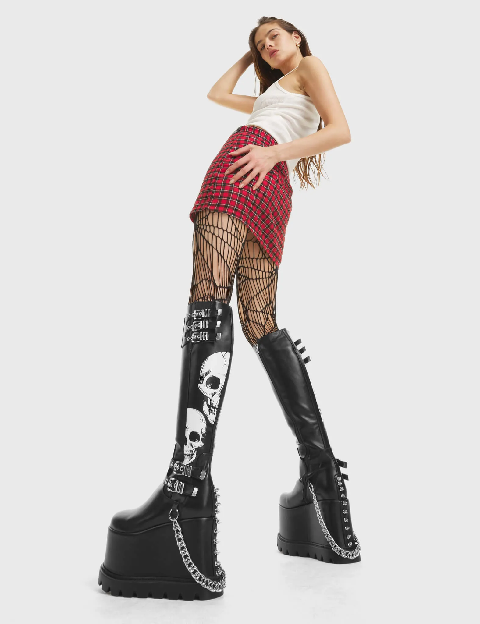 A Cut Above Chunky Platform Knee High Boots