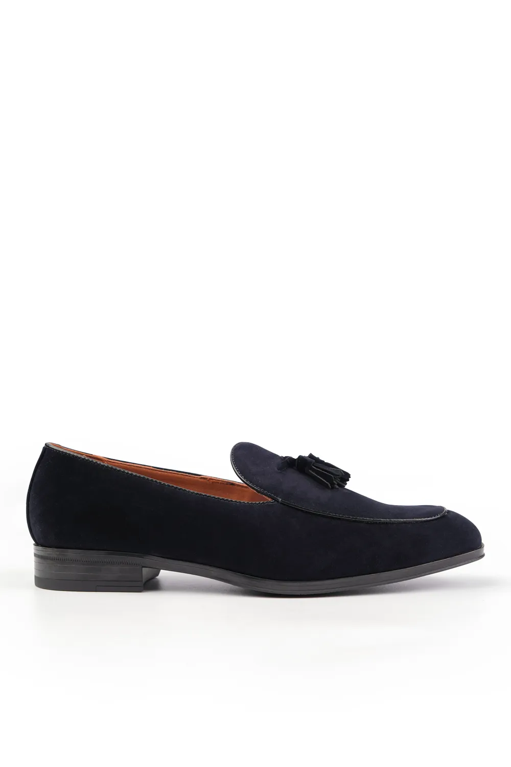 ALBERT SLIP ON TASSELL LOAFERS IN NAVY SUEDE