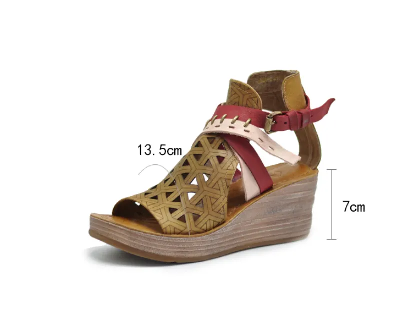 ARTMU WEDGE SANDALS WITH BUCKLE DESIGN