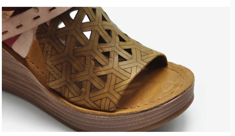 ARTMU WEDGE SANDALS WITH BUCKLE DESIGN