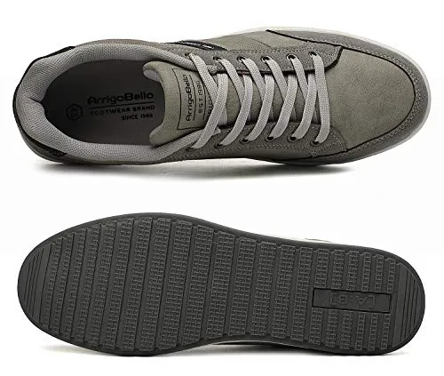 AX BOXING Mens Casual Shoes Fashion Sneakers Breathable Comfort Walking Shoes for Male(Gray Color, Numeric_10_Point_5)