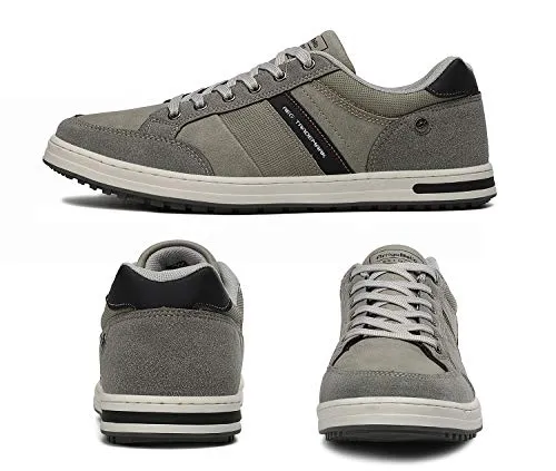 AX BOXING Mens Casual Shoes Fashion Sneakers Breathable Comfort Walking Shoes for Male(Gray Color, Numeric_10_Point_5)