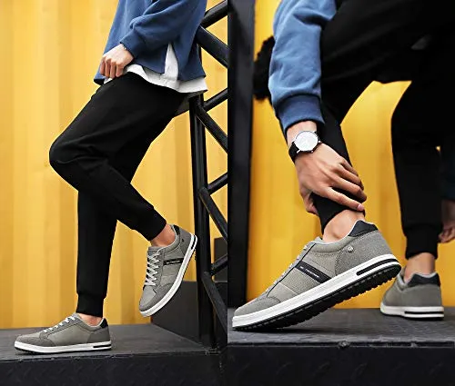 AX BOXING Mens Casual Shoes Fashion Sneakers Breathable Comfort Walking Shoes for Male(Gray Color, Numeric_10_Point_5)