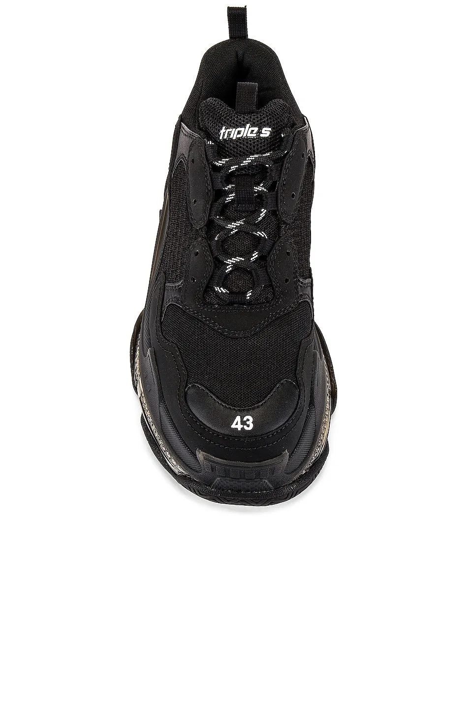 Balenciaga Triple S Clear Sole Sneakers, black