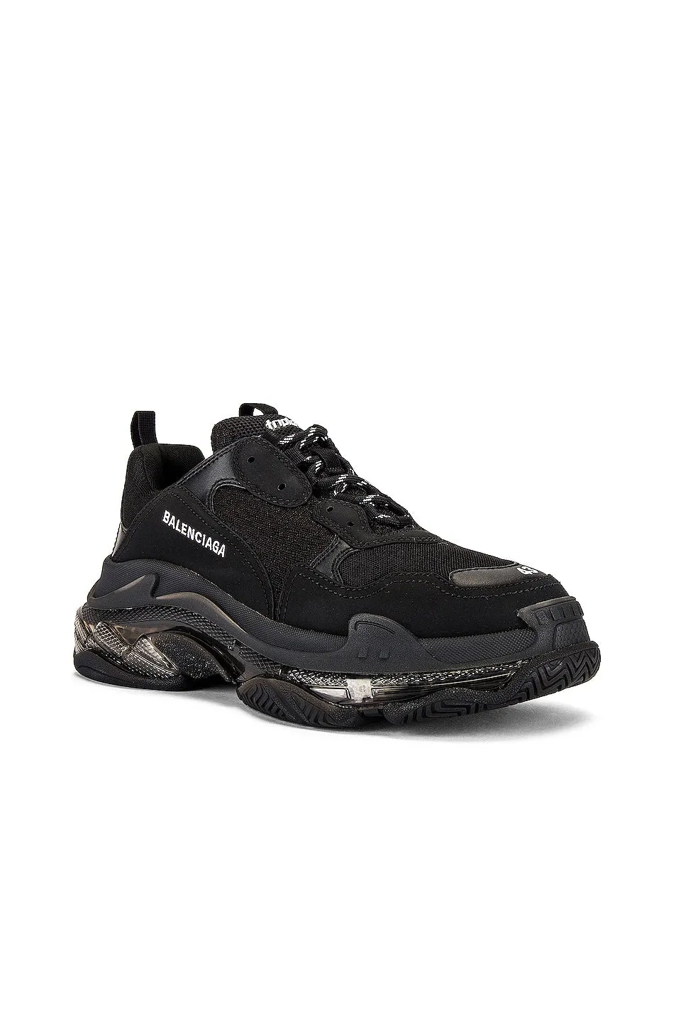 Balenciaga Triple S Clear Sole Sneakers, black