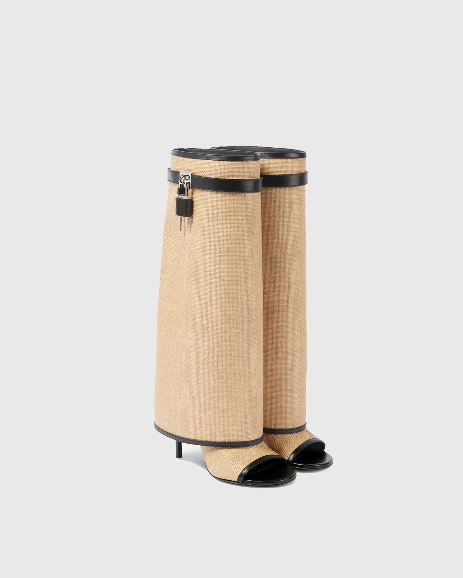 Bionda Buckle Woven Knee High Boots