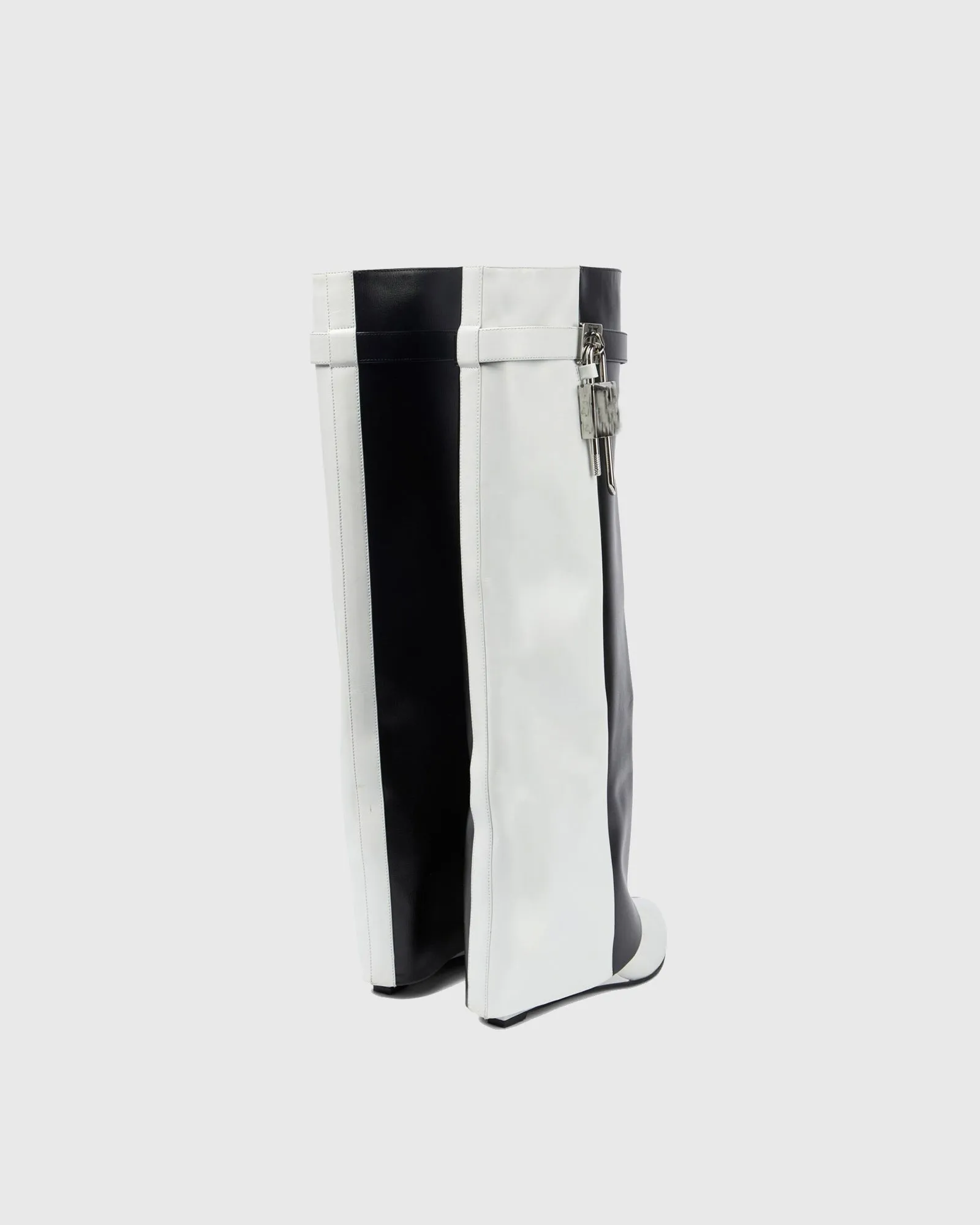 Bionda Splicing Buckle Leaher Knee High Boots
