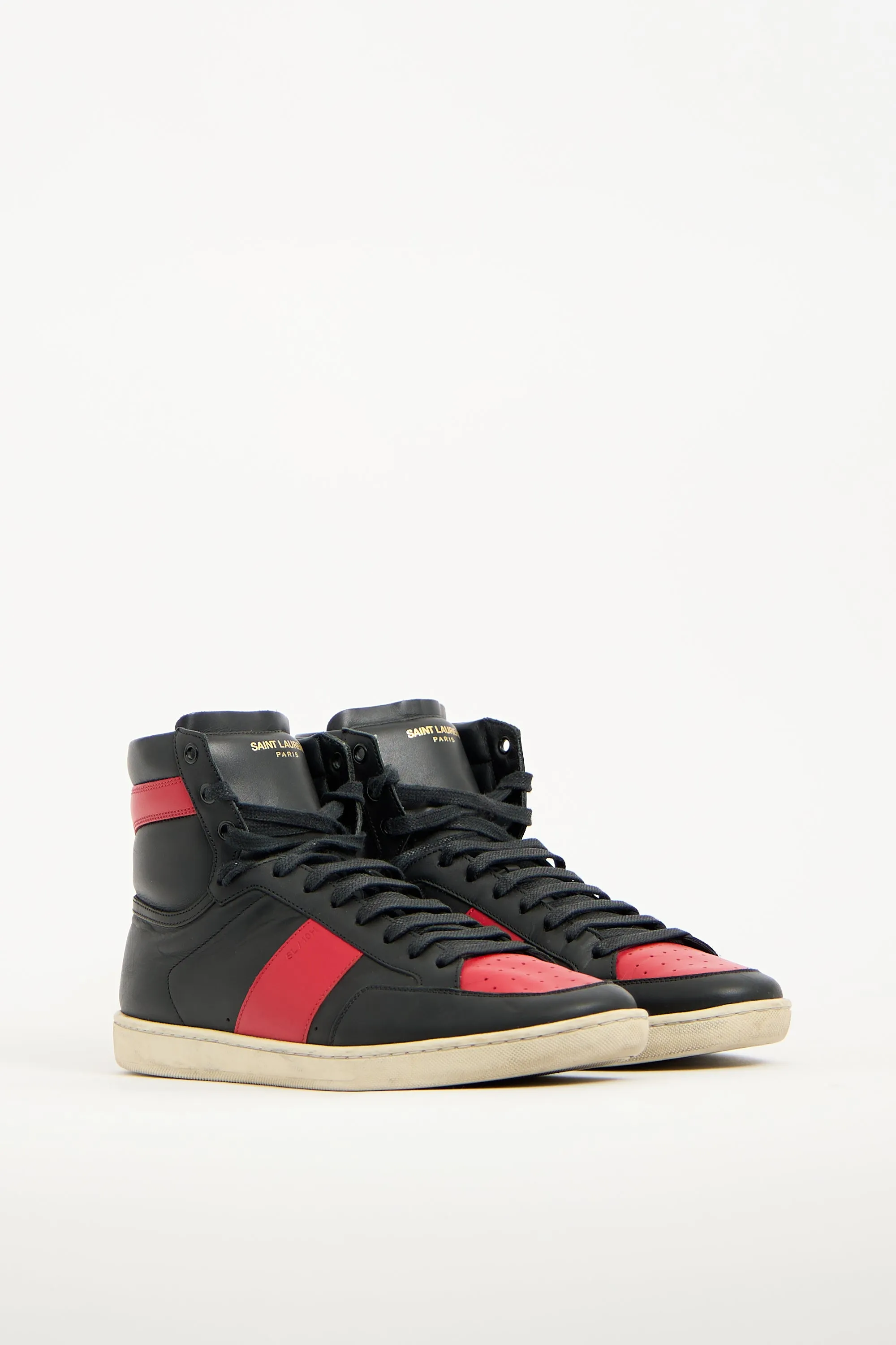 Black & Red Leather SL10H Sneaker