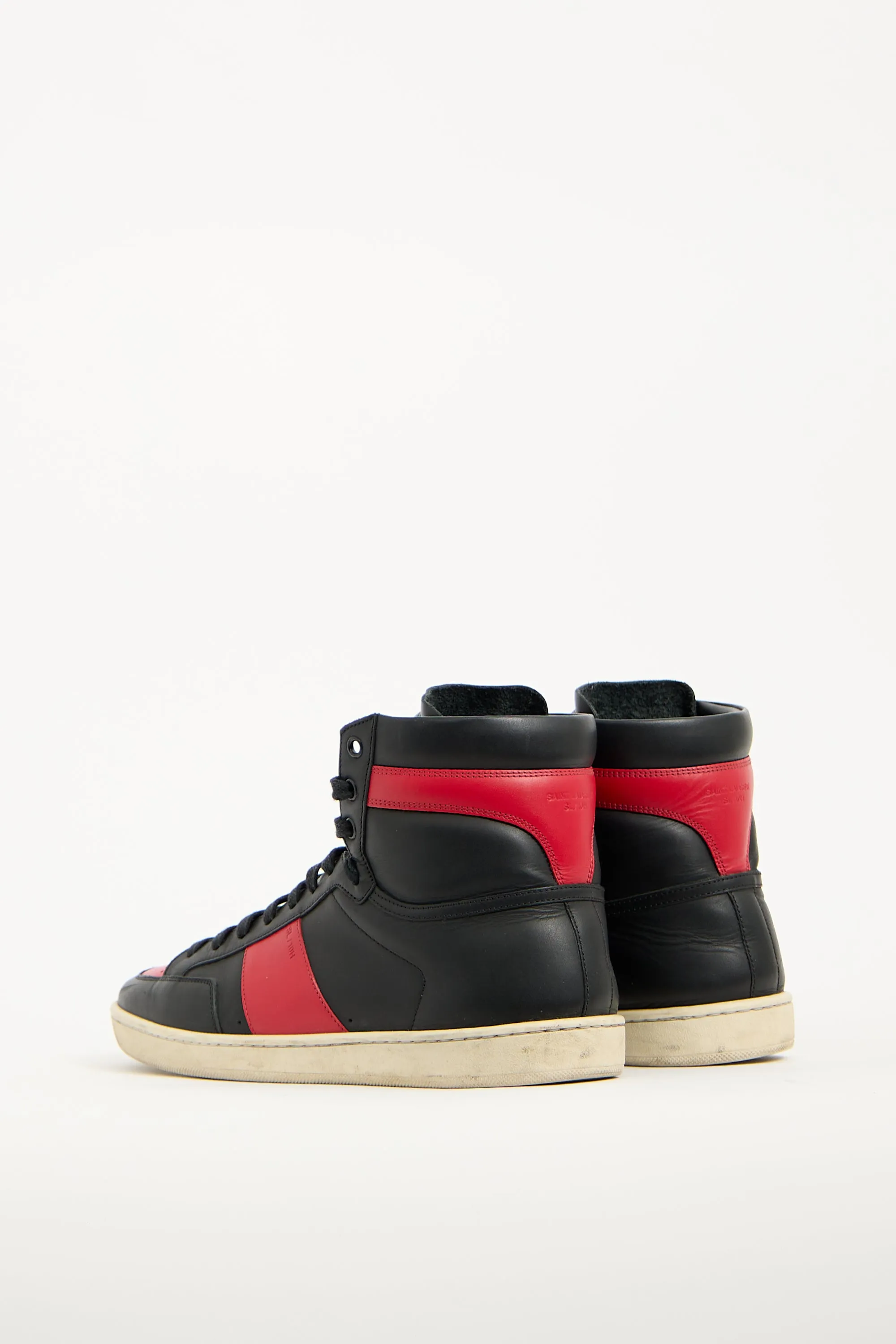 Black & Red Leather SL10H Sneaker