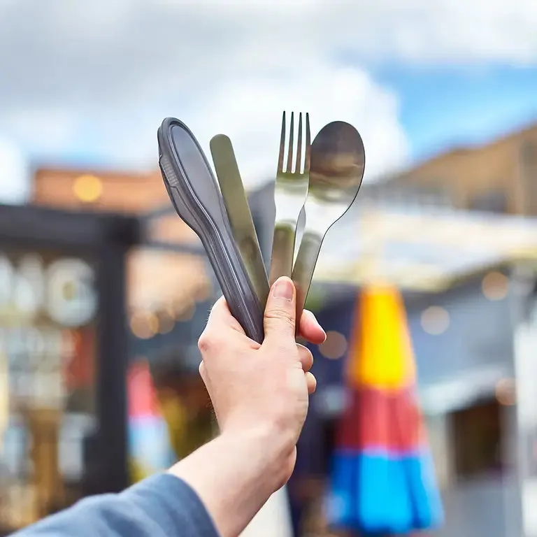 Black Blum Cutlery With Portable Carry Case