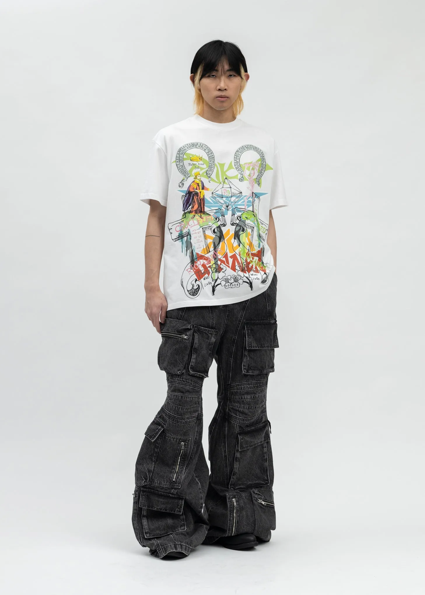 BLACK CAMPING CARGO JEANS