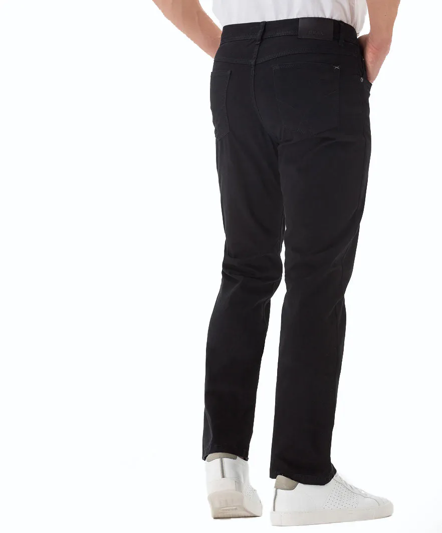 Black Cooper Fancy Marathon Stretch Cotton Trousers - Brax