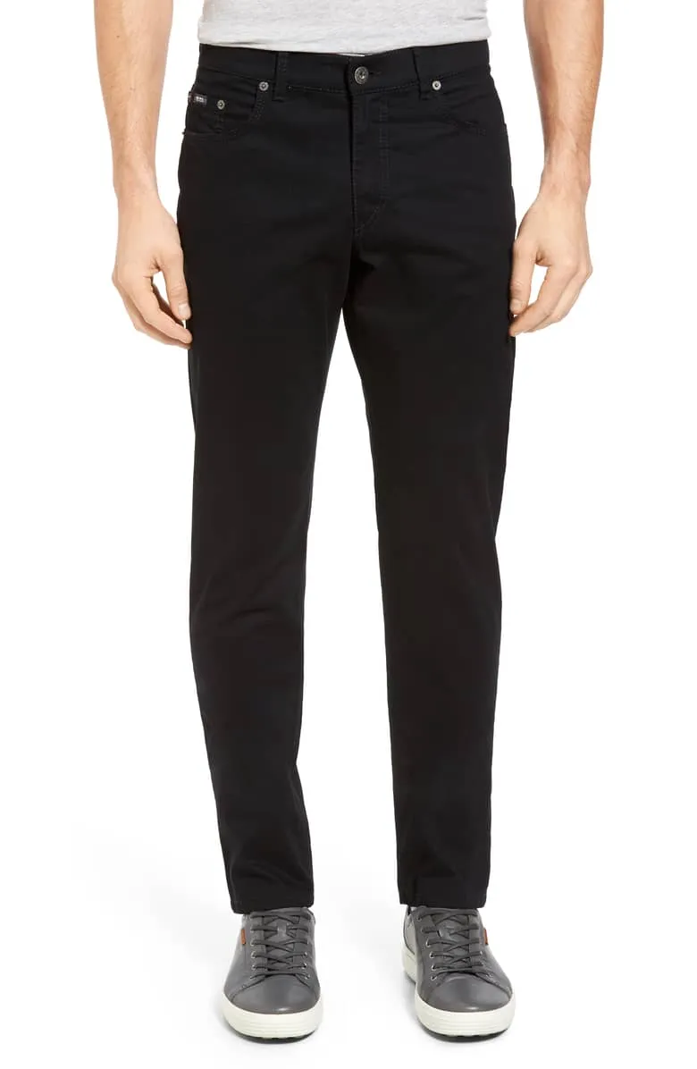 Black Cooper Fancy Marathon Stretch Cotton Trousers - Brax