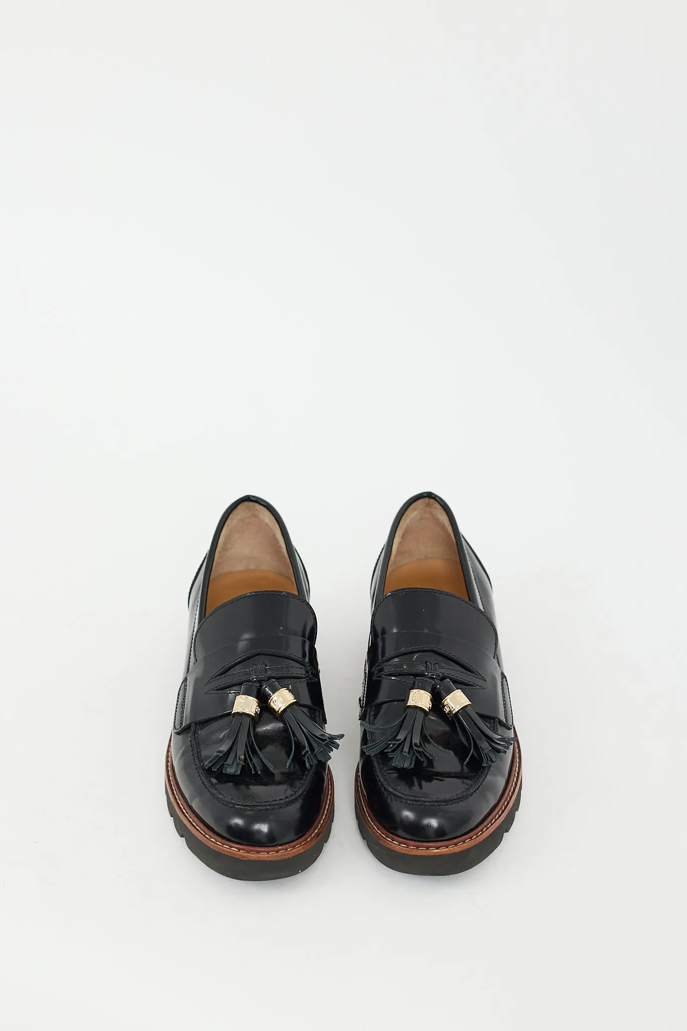 Black Patent Manila Tassel Loafer