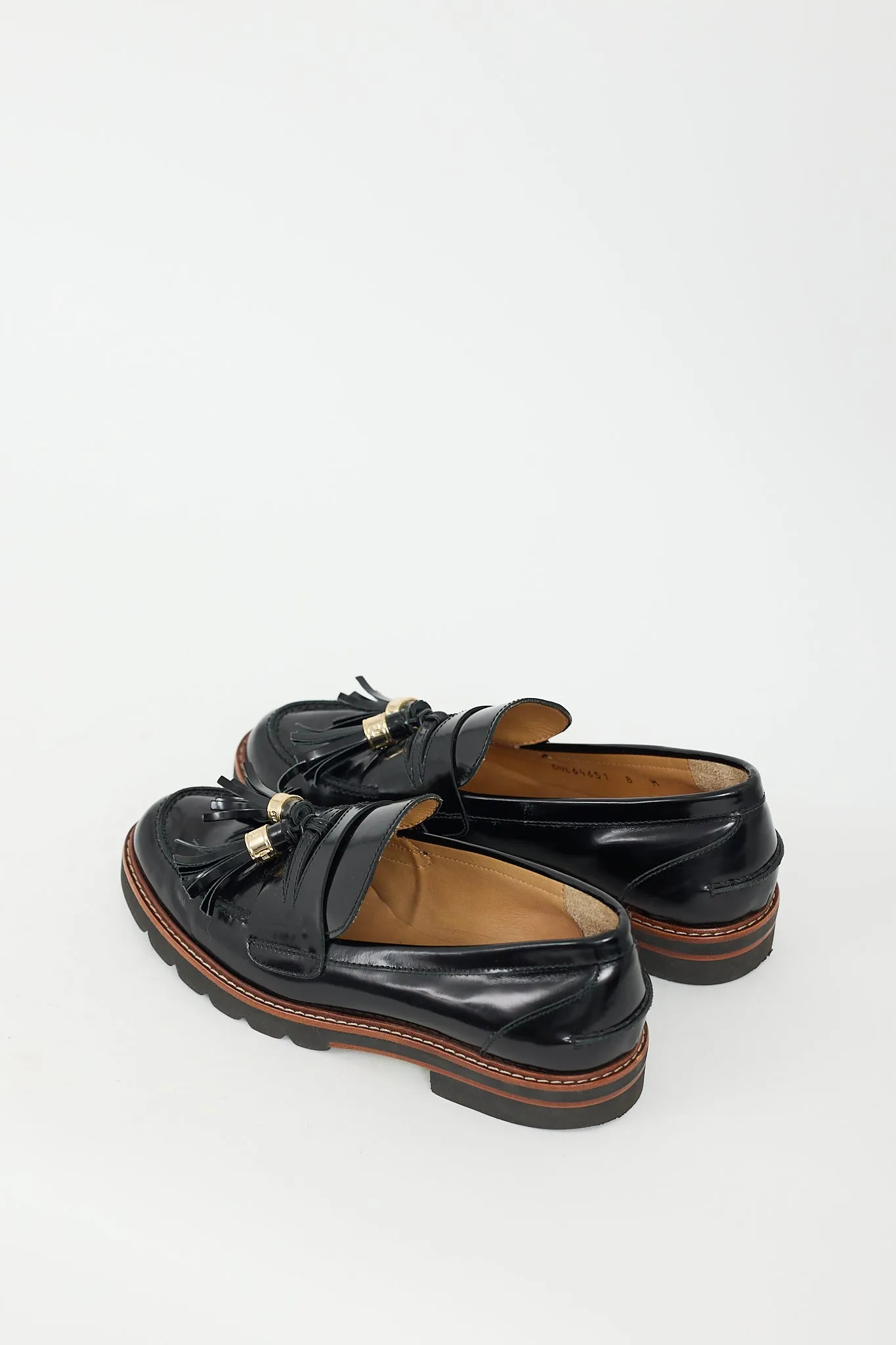 Black Patent Manila Tassel Loafer