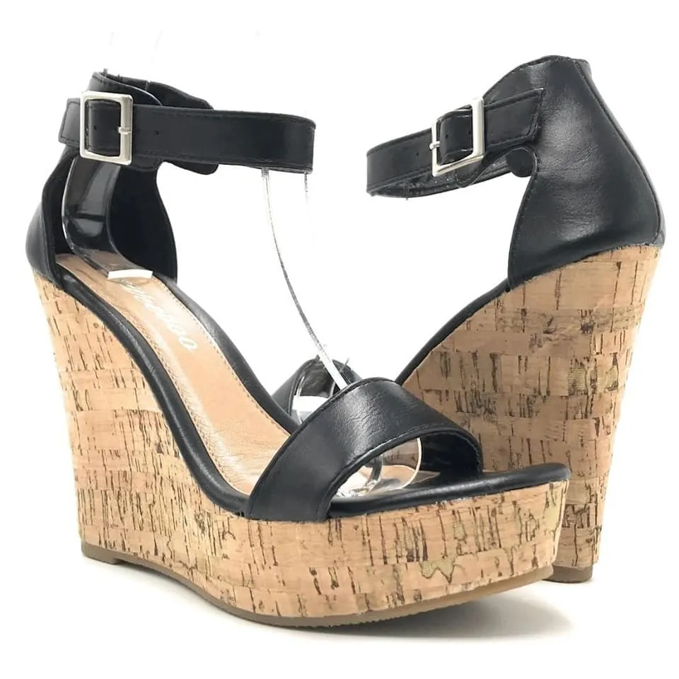 Black Platform Wedges