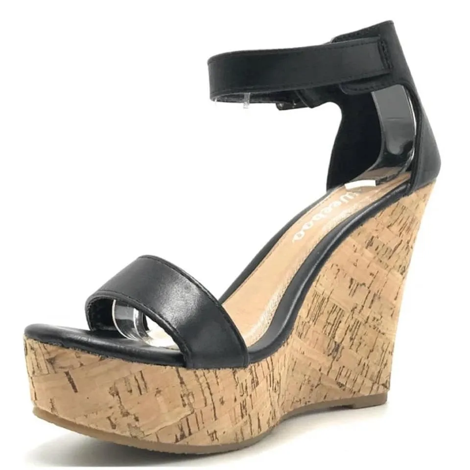 Black Platform Wedges