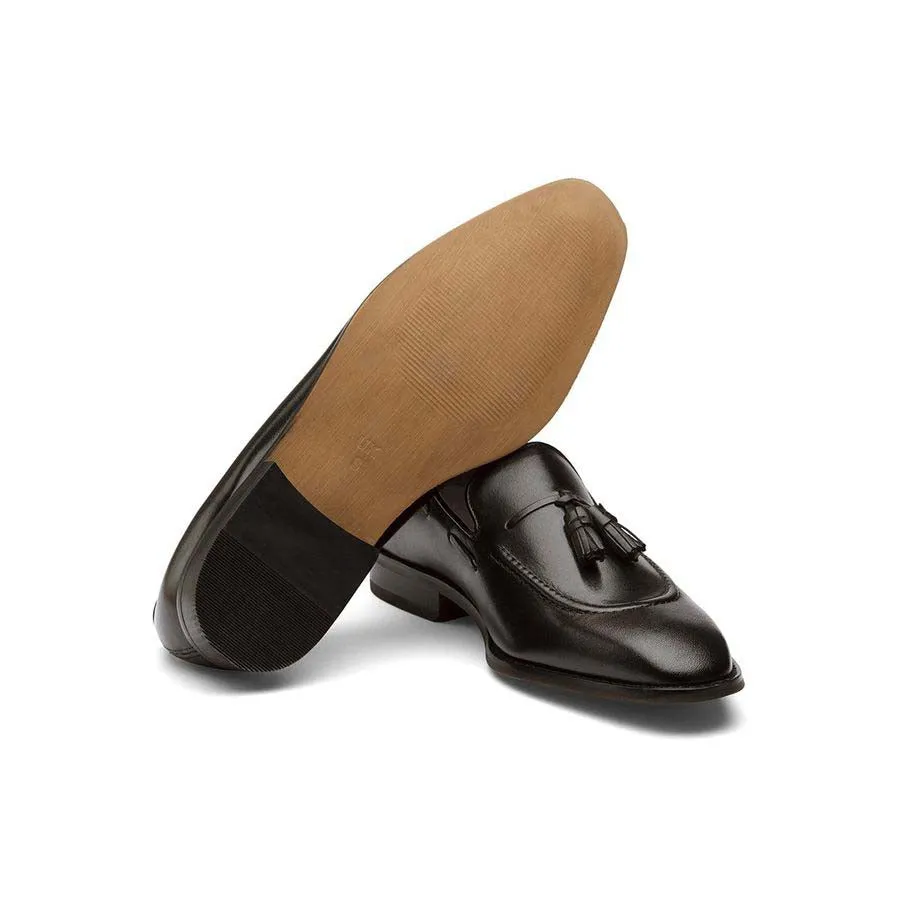 Black tassel Cordstitch Loafers