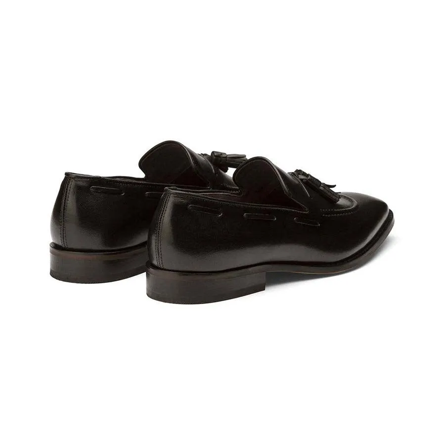 Black tassel Cordstitch Loafers