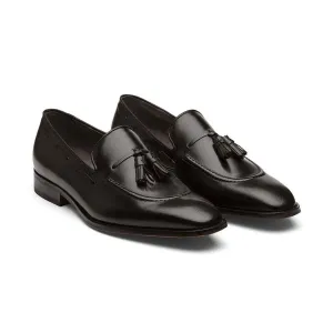 Black tassel Cordstitch Loafers