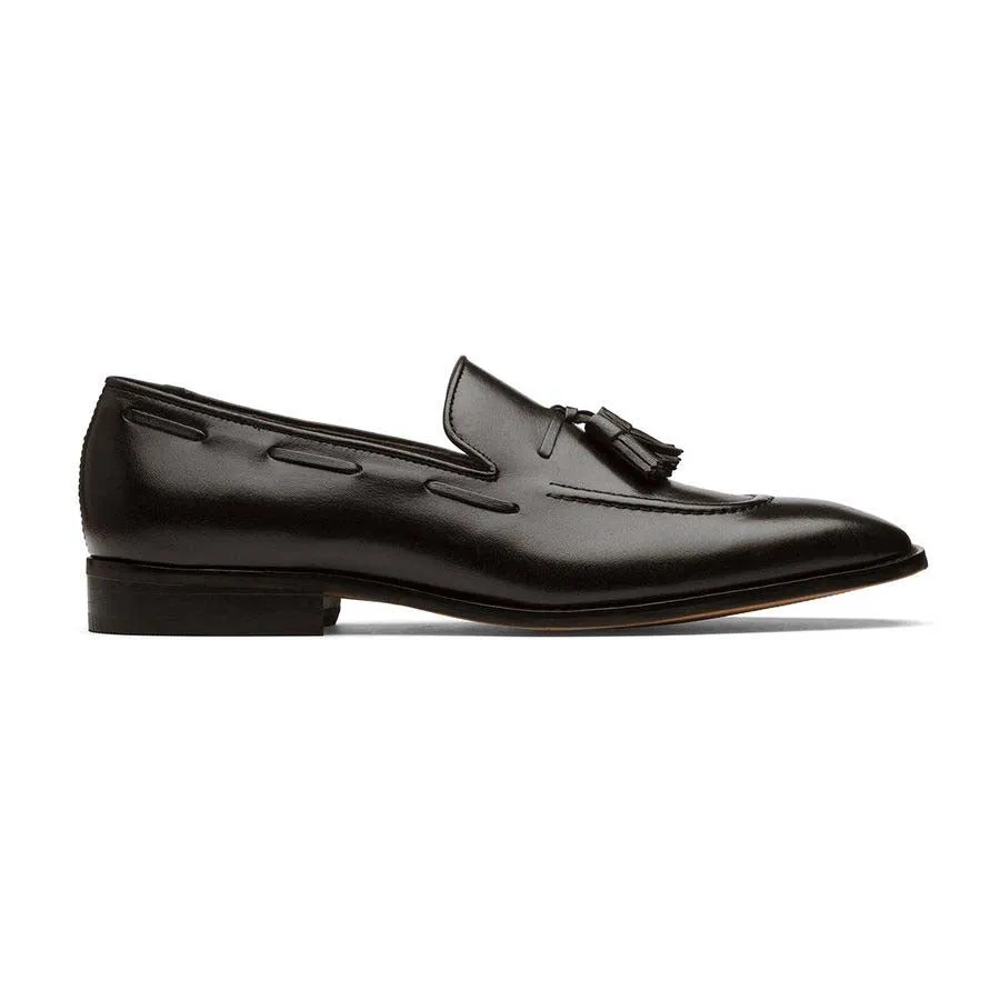 Black tassel Cordstitch Loafers