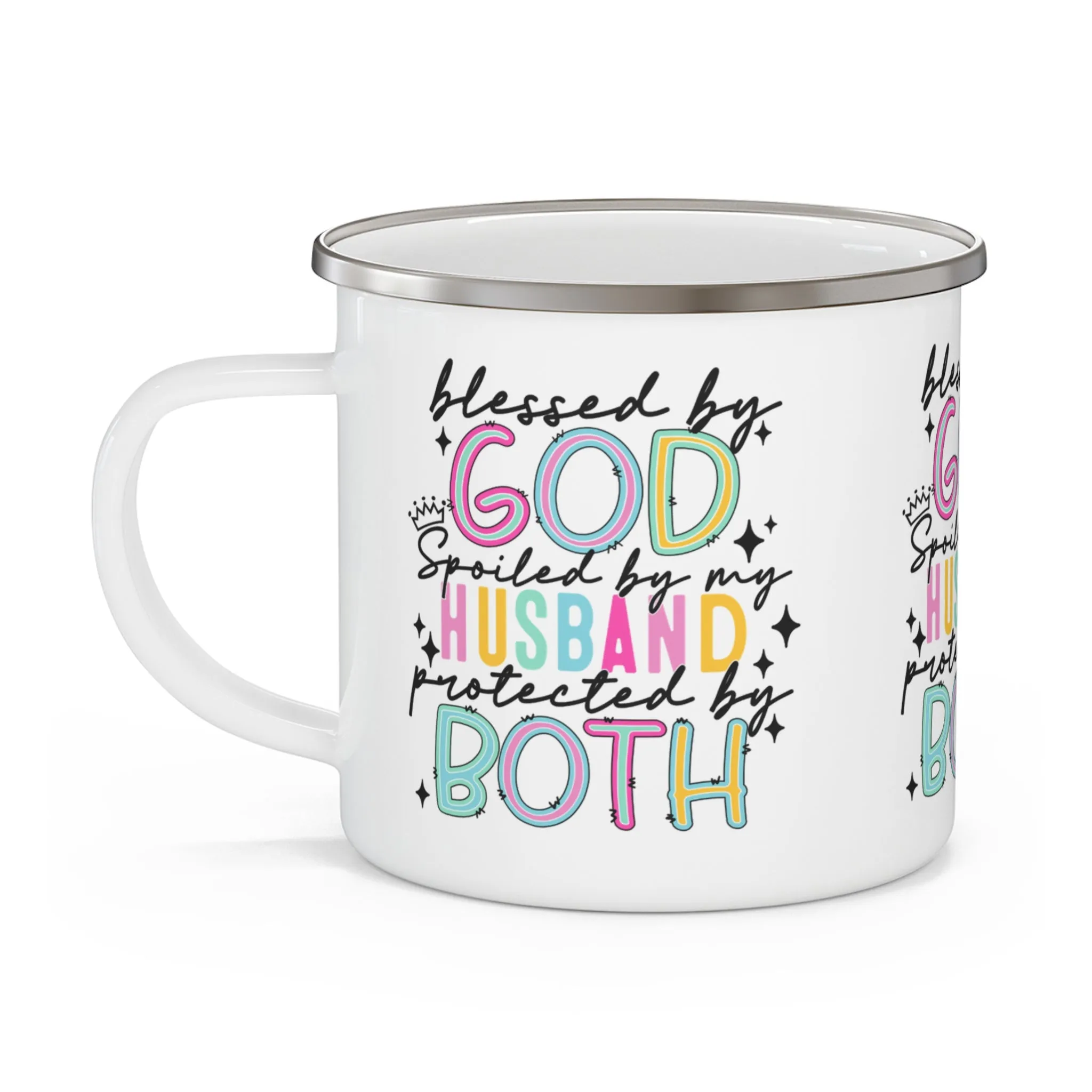 Blessed & Spoiled Enamel Camping Mug