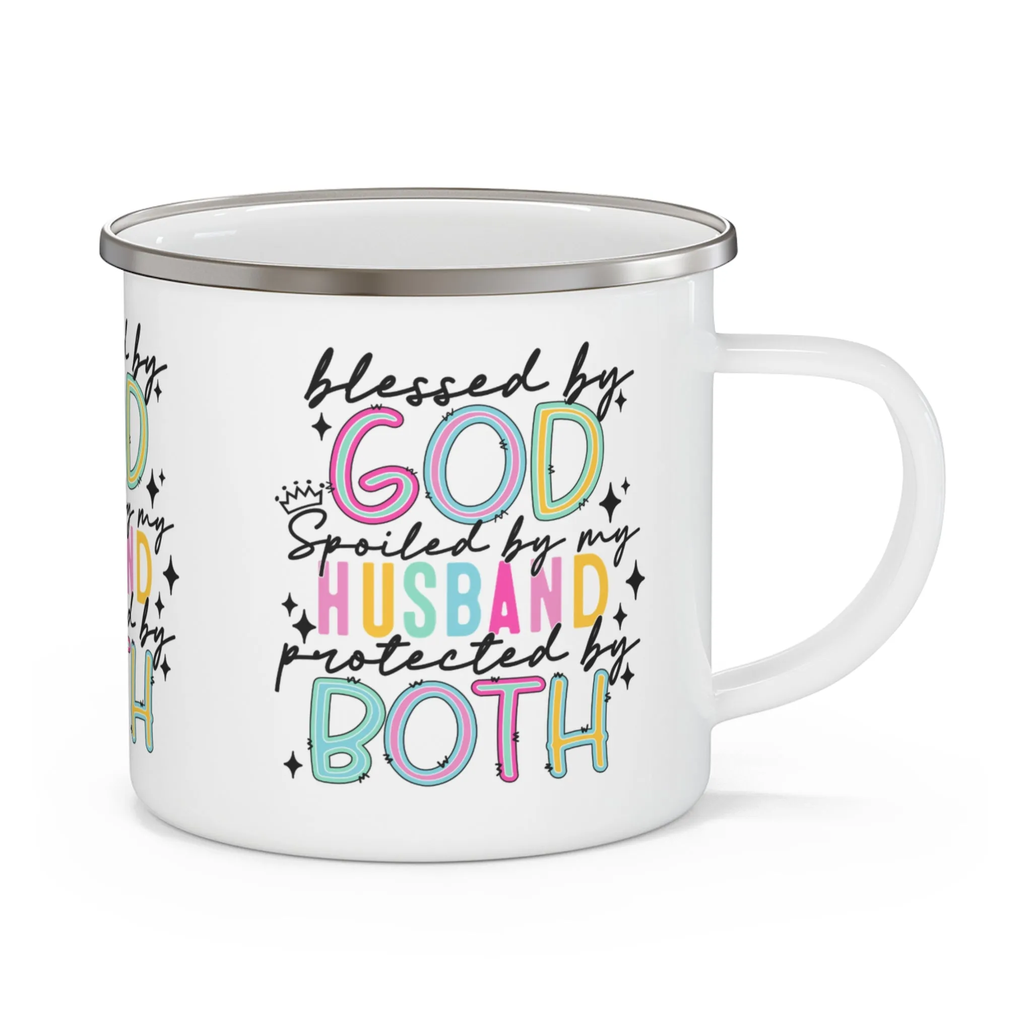 Blessed & Spoiled Enamel Camping Mug