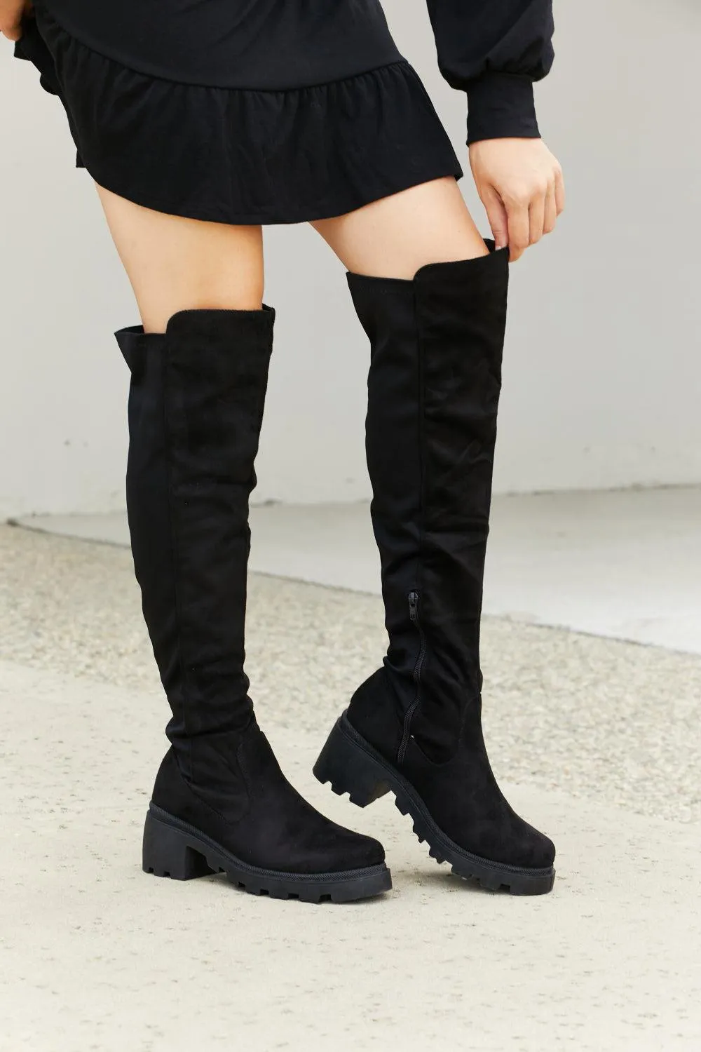 Blue Zone Planet |  Legend Spell On You Lug Sole Over-The-Knee Boots