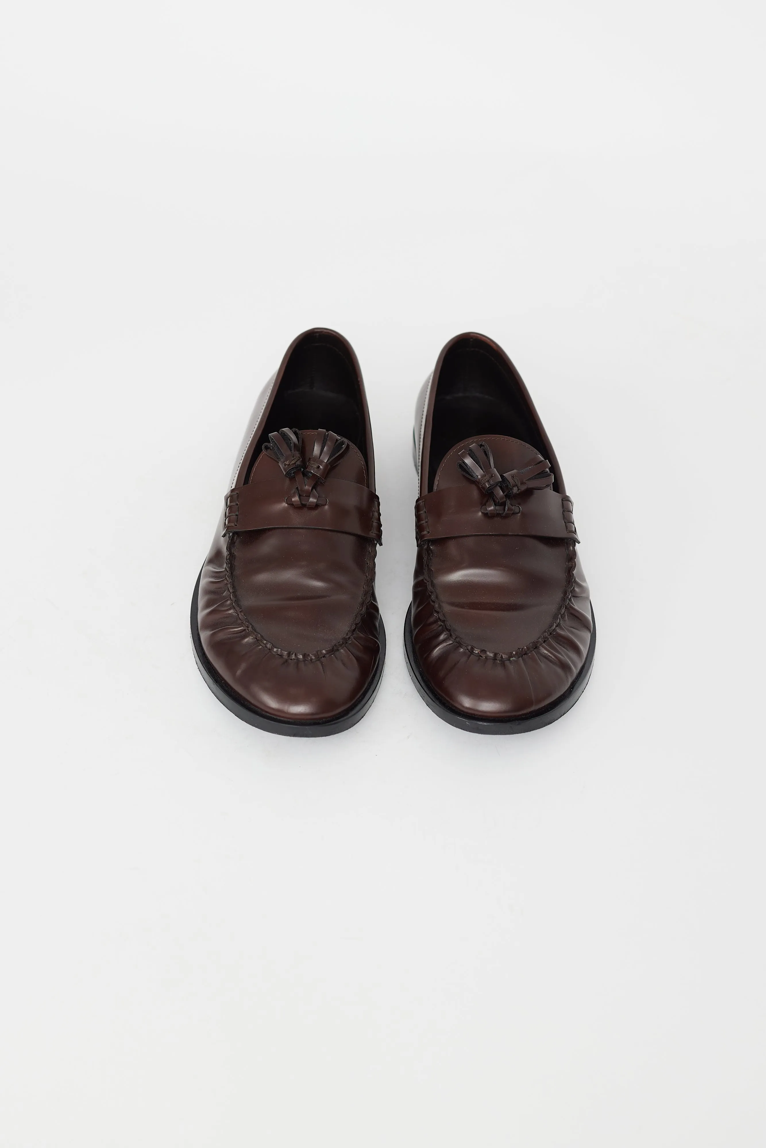 Brown Leather Tassel Loafer