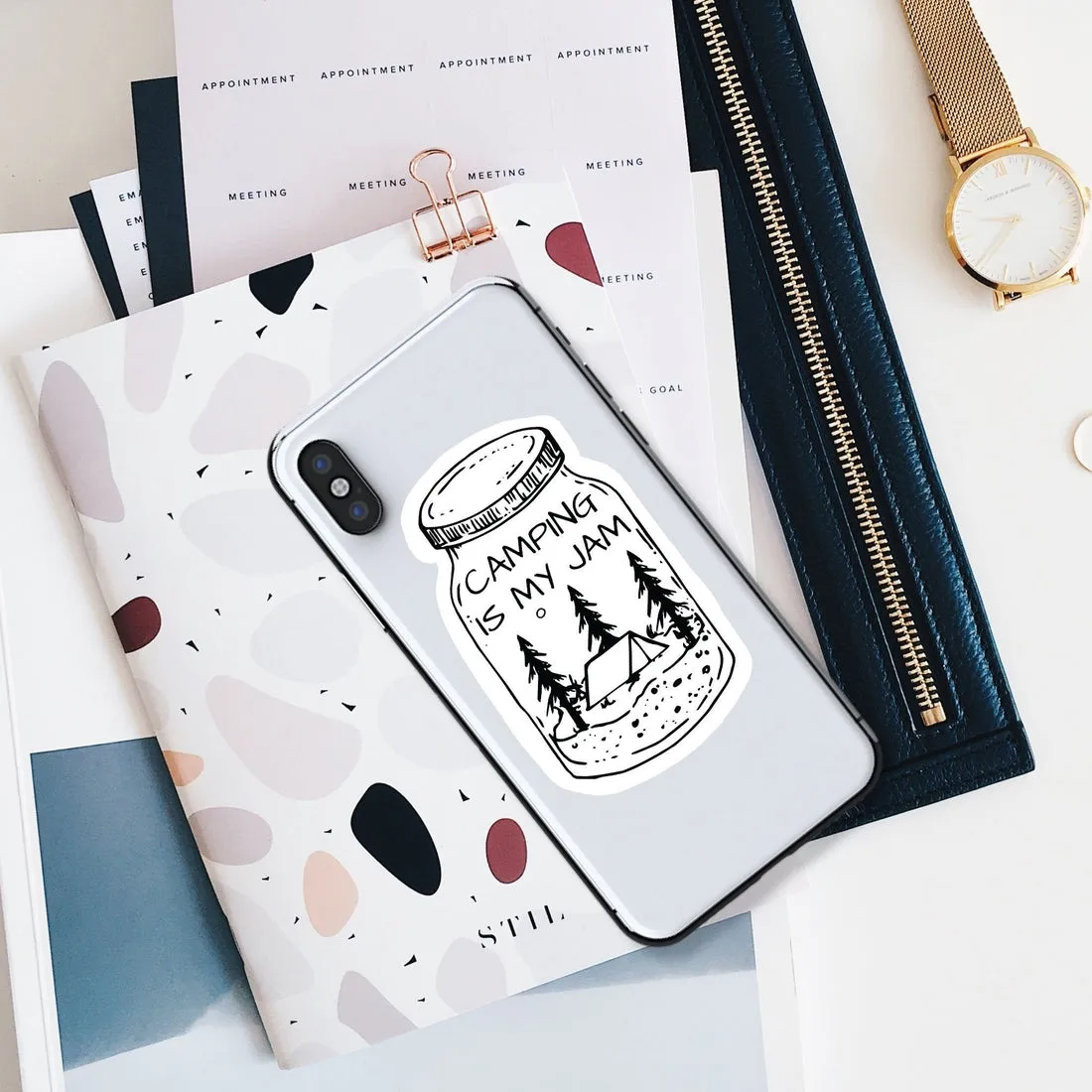 Camping is My Jam Vinyl Sticker