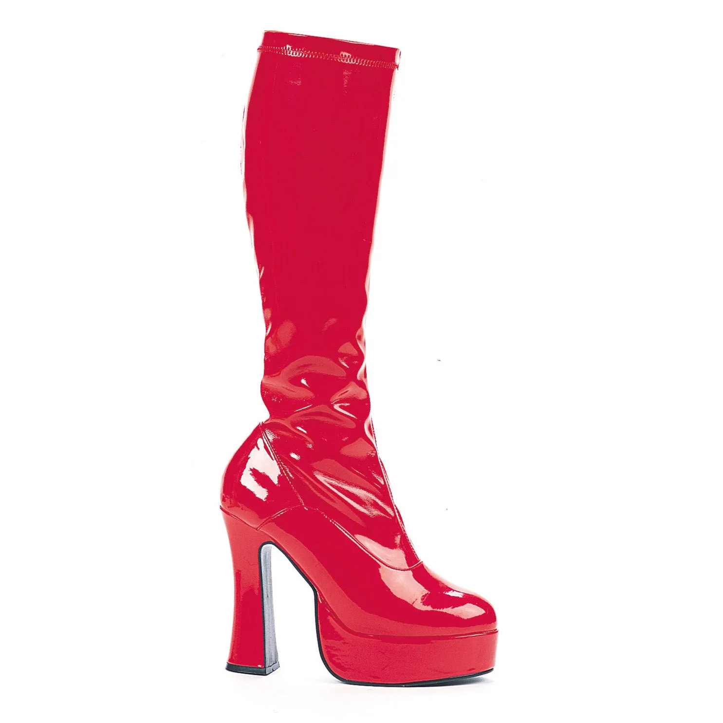 CHACHA 5" Heel Stretch Knee Boots. W/Inner Zipper.