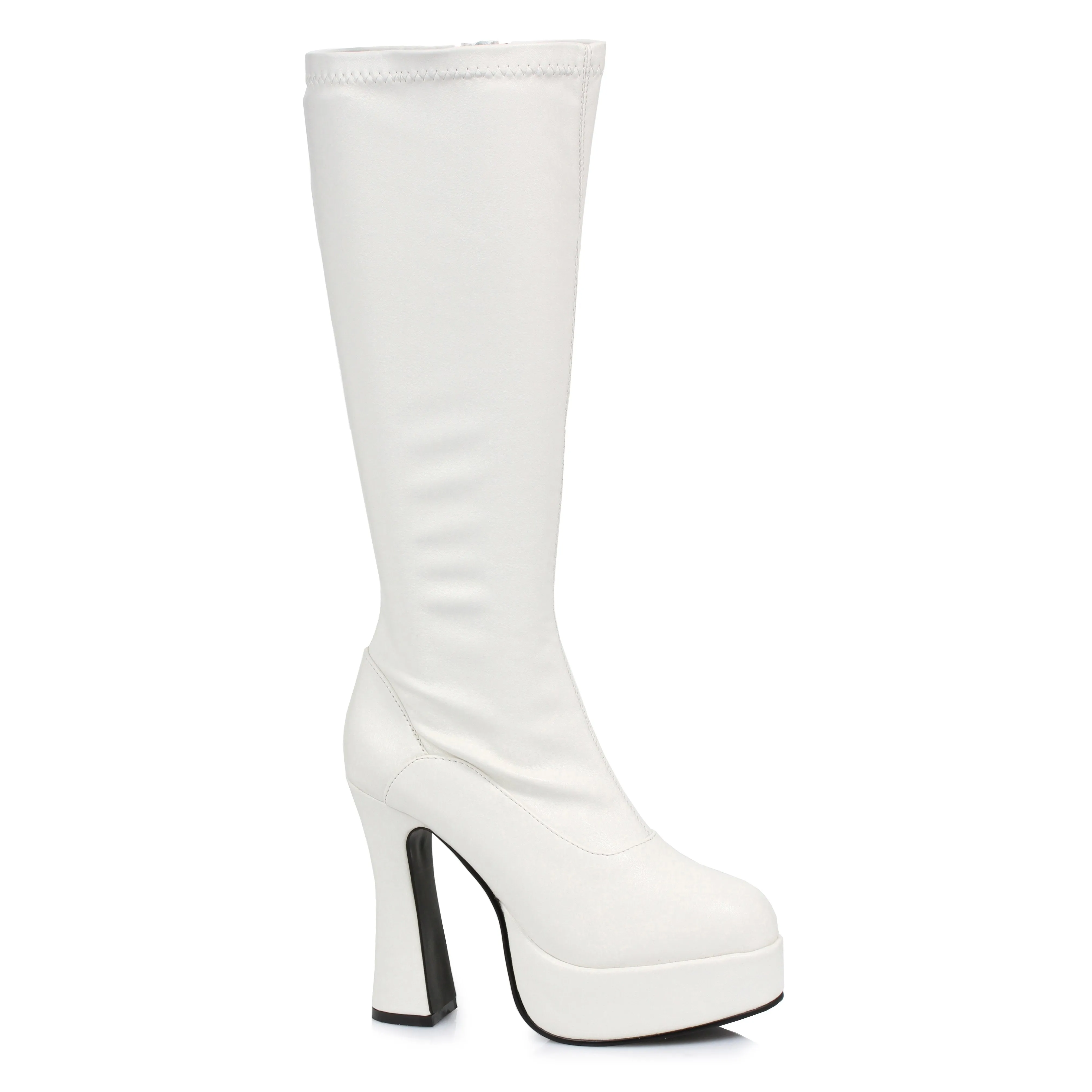 CHACHA 5" Heel Stretch Knee Boots. W/Inner Zipper.
