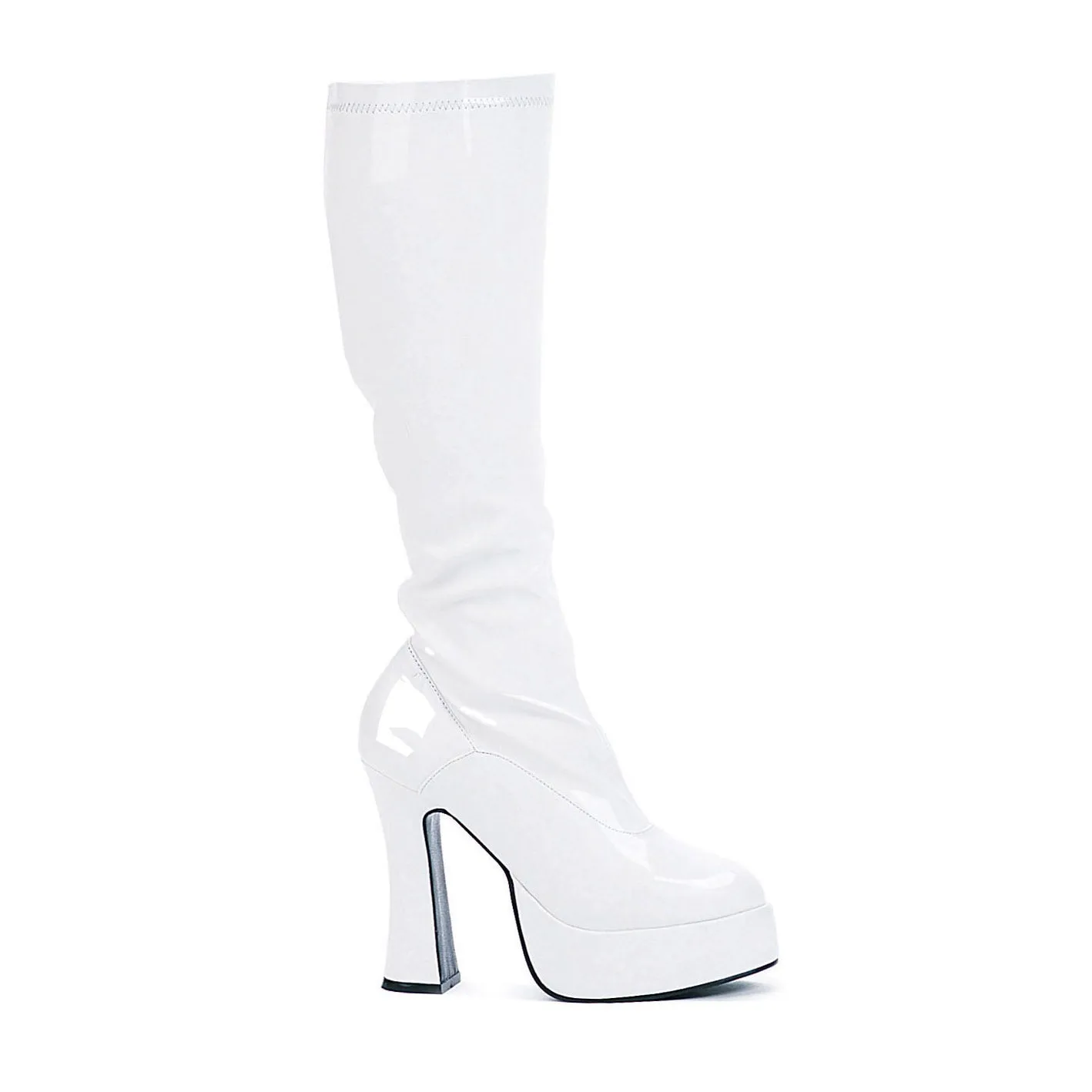 CHACHA 5" Heel Stretch Knee Boots. W/Inner Zipper.