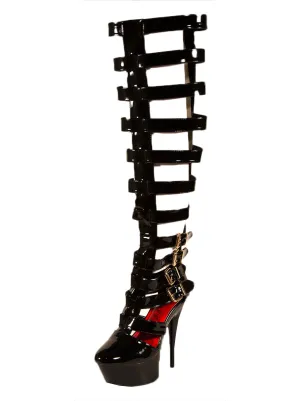 Cruz Strappy Knee High Boots