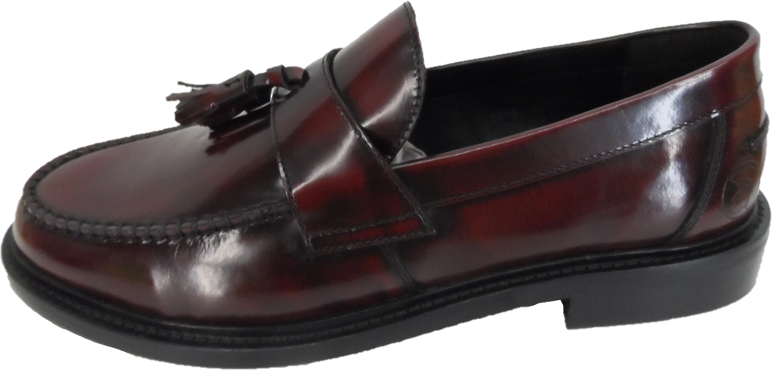 Delicious Junction and Trojan Mens The Duke Oxblood Tassel Loafers