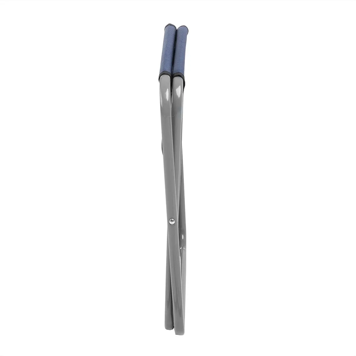 Durable Compact Folding Blue Steel Tourist Camping Stool