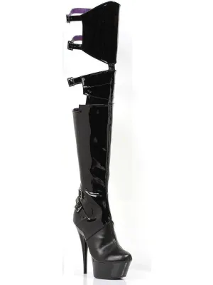 Ellie Shoes Women's E-609-Felicia 6" Pointed Stiletto Heel Thigh High Stretch Boots.
