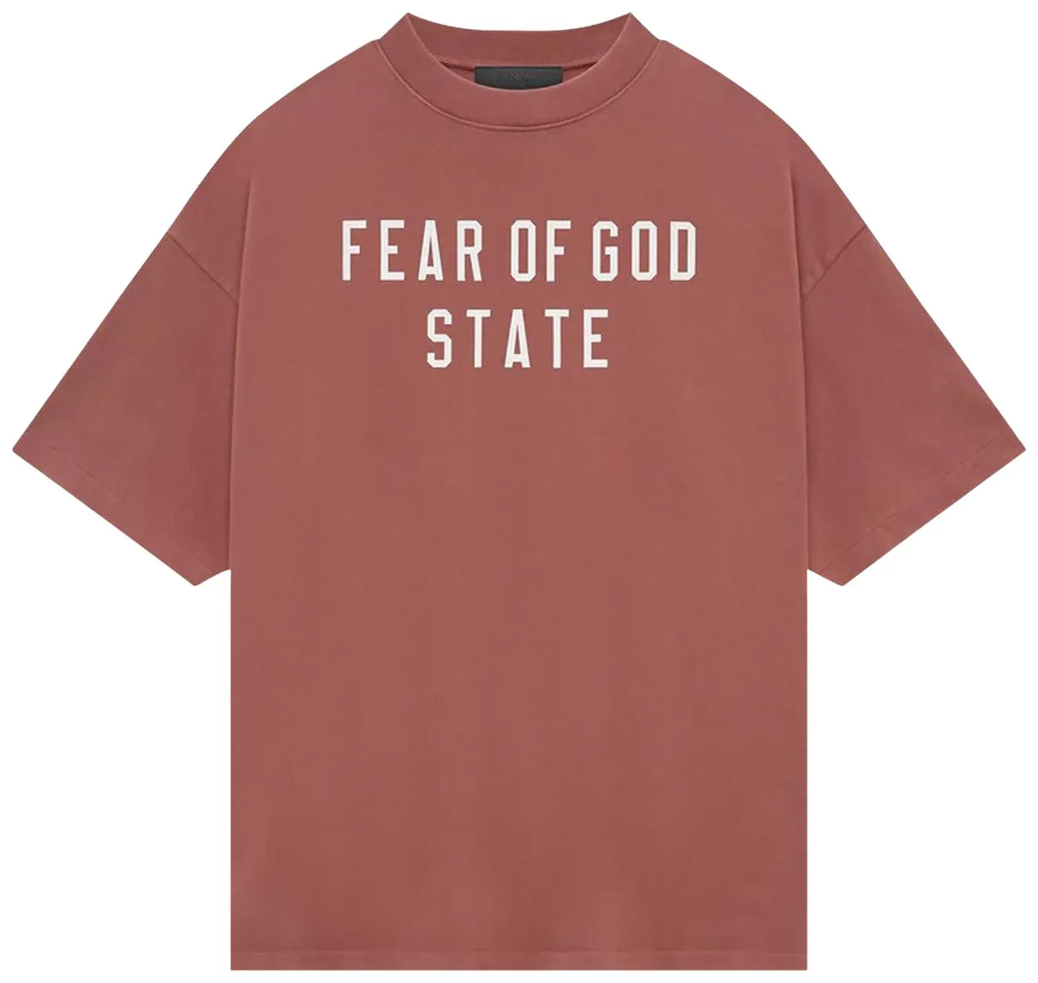 Fear of God Essentials Heavy Crewneck Tee 'Crimson' (FW24)
