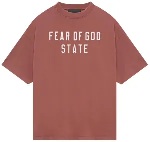 Fear of God Essentials Heavy Crewneck Tee 'Crimson' (FW24)